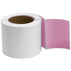 Dæklabel etiketter 75x100mm Ø76mm rød