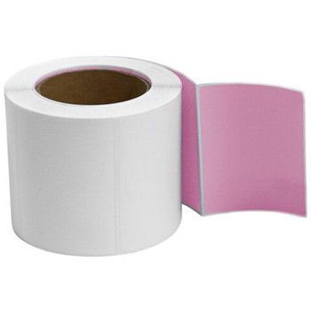 Dæklabel etiketter 75x100mm Ø76mm rød
