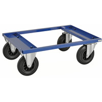 Kongamek halv pallevogn 800x600x270mm blå 800kg