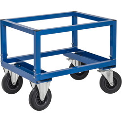 Kongamek halv pallevogn 800x600x654mm blå 800kg