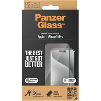 PanzerGlass Ultra-Wide Fit beskyttelsesglas t/iPhone 15 Pro