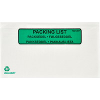 Følgeseddellommer papir m/tryk C65 111x230mm hvid 1000stk