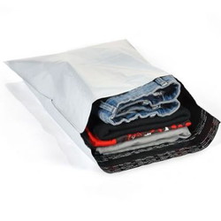 Forsendelsesposer m/limluk 190x250mm 50my hvid 100stk
