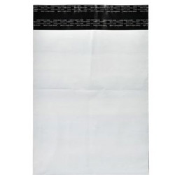 Forsendelsesposer m/limluk 190x250mm 50my hvid 100stk