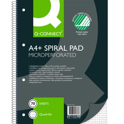 Q-connect kollegieblok 70g A4+ kvadreret 4 huller