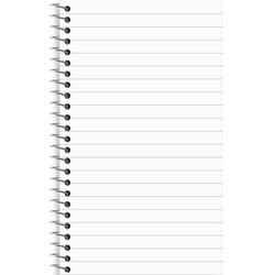 Rhino spiralnotesbog 60g linjeret 127x76mm rød