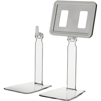 Diskfod t/prisdisplay hvid/transparent