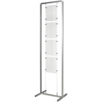 Mæglerdisplay A4 400x500x1800mm grå/sølv