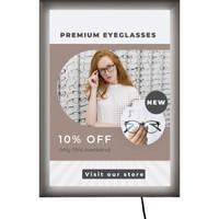 LED lysramme A0 6500K sølv