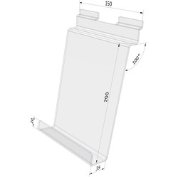 FlexiSlot rillepanel universalholder 150x200mm glasklar