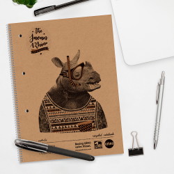 Rhino Recycled kollegieblokke 70g A4 kvadretet 4 huller