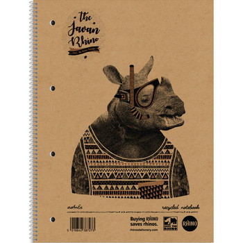 Rhino Recycled kollegieblokke 70g A4 kvadretet 4 huller