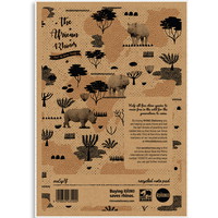 Rhino Recycled standardblok 70g A5 linjeret 2 huller