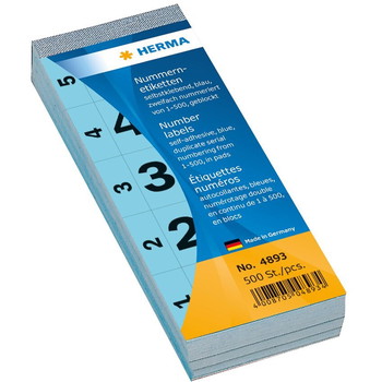 Pakkekontrol todelt 1-500 28x56mm blå