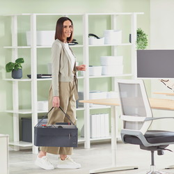 Leitz Hot-Desking arbejdstaske fløjlsgrå 200x465x210mm