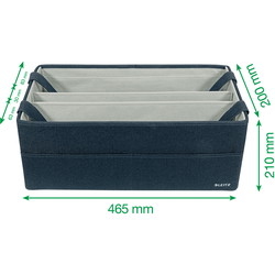 Leitz Hot-Desking arbejdstaske fløjlsgrå 200x465x210mm