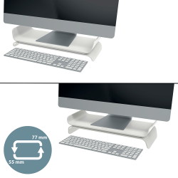 Leitz Ergo monitorstander 438x209x112mm lysegrå