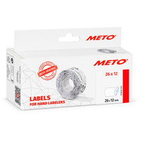 Meto køle- og fryseetiketter 12x26mm hvid 6rl