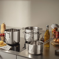 Eva Trio grydesæt m/pastaindsats 1,8/3,6/4,8L rustfrit stål
