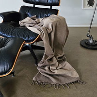 CAREBYME LOTUS plaid 180x130cm brun