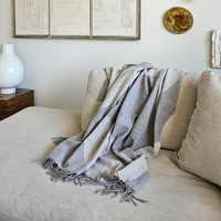 CAREBYME LOTUS plaid 180x130cm grå