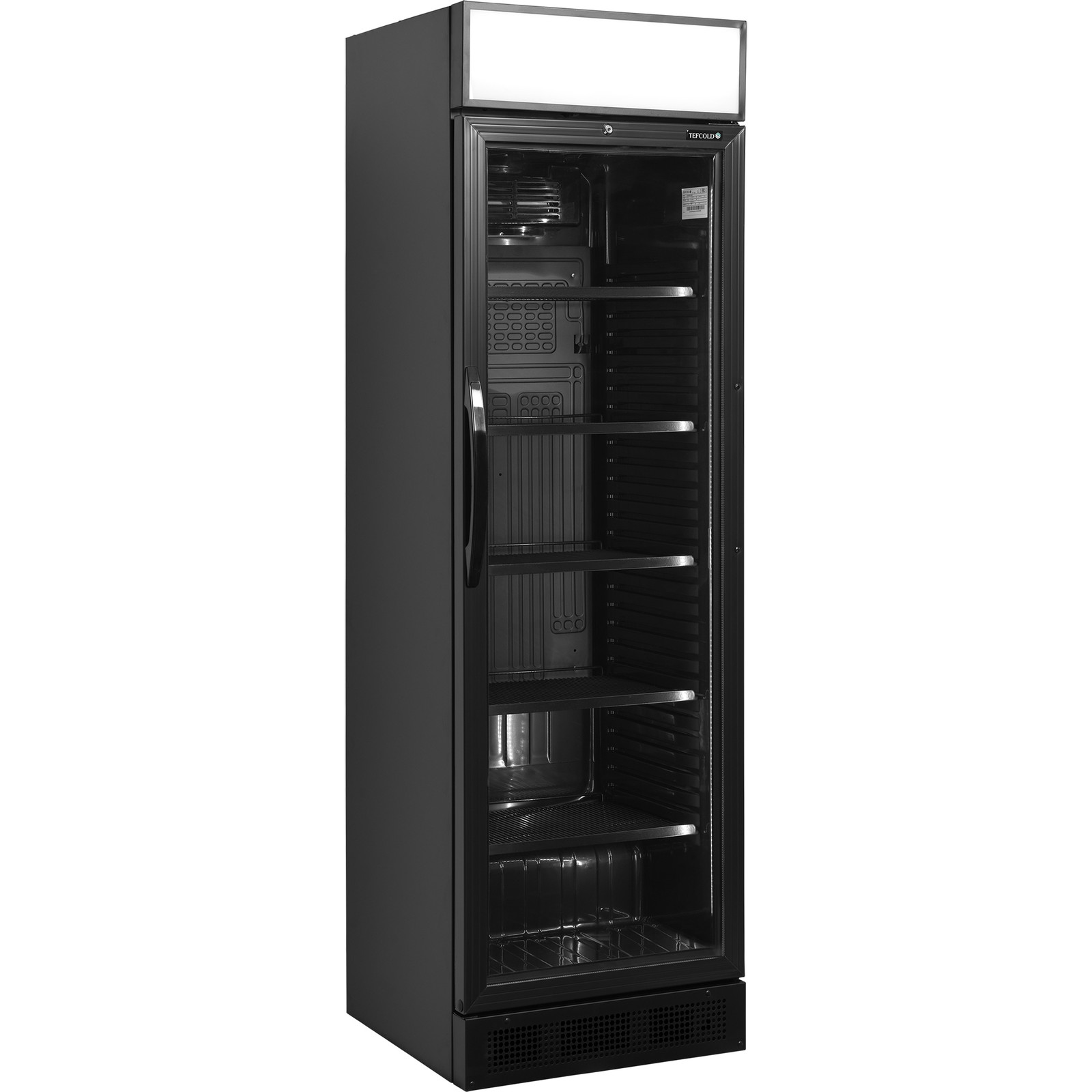 Tefcold CEV425CP flaskekøleskab m/lystop 372L sort