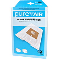 PureAir støvsugerposer t/Nilfisk Bravo/Action+/Sprint