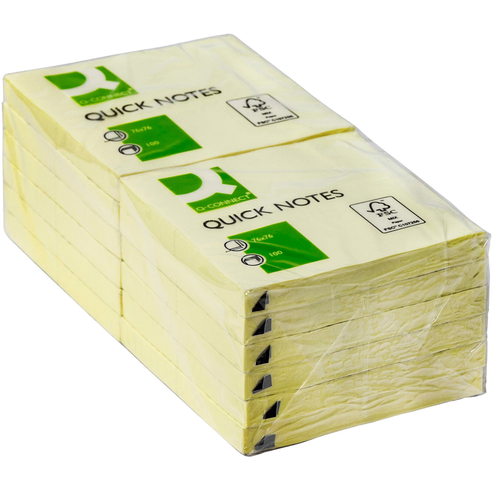 Q-connect Quick Notes blok 76x76mm 12stk