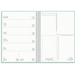 Burde 2025 25227100 Doodle II ugekalender A5 21,5x16cm