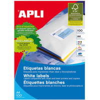 Apli adresseetiket 52,5x29,7mm permanent 100ark