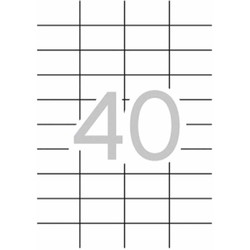 Apli adresseetiket 52,5x29,7mm permanent 100ark