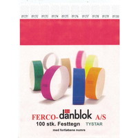 Tystar festarmbånd rød 100stk