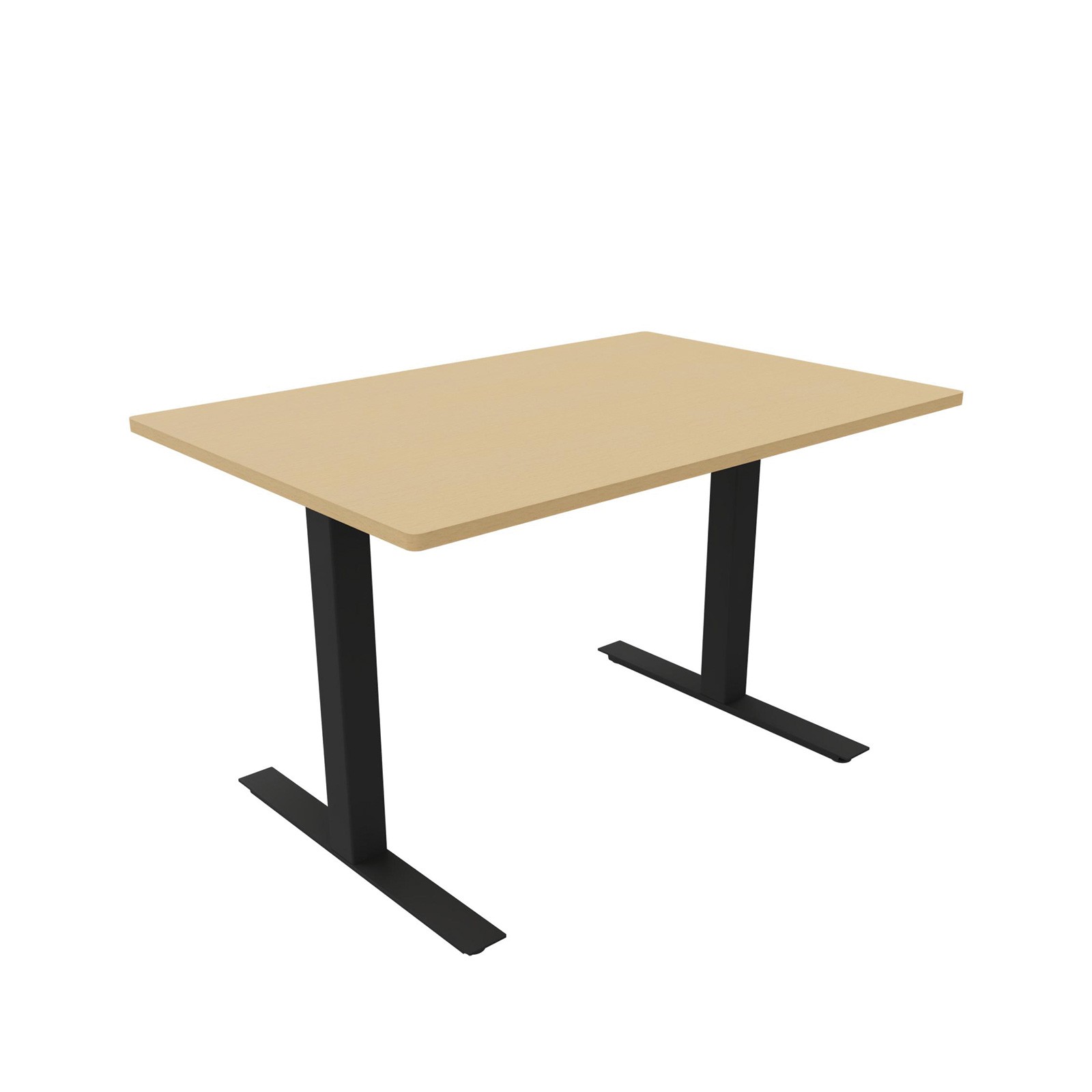 Hæve-sænkebord 80x120 cm bøg/sort