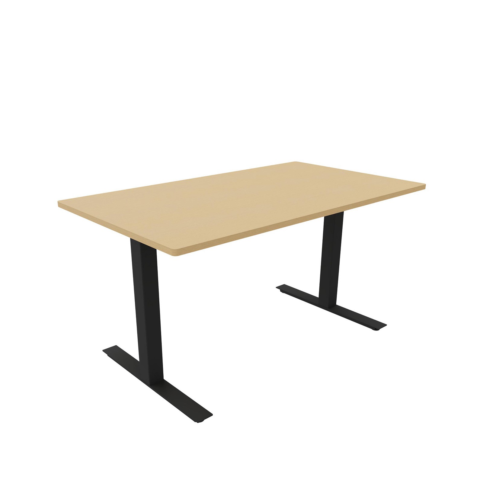 Hæve-sænkebord 80x140 cm bøg/sort