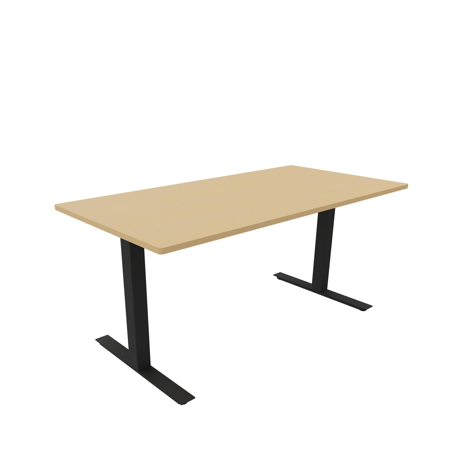 Hæve-sænkebord 80x160 cm bøg/sort