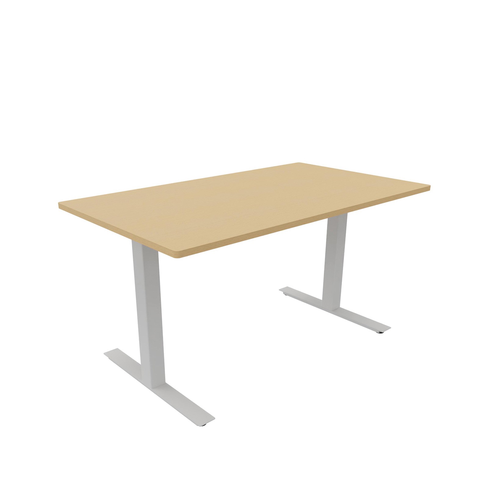Hæve-sænkebord 80x140 cm bøg/alu