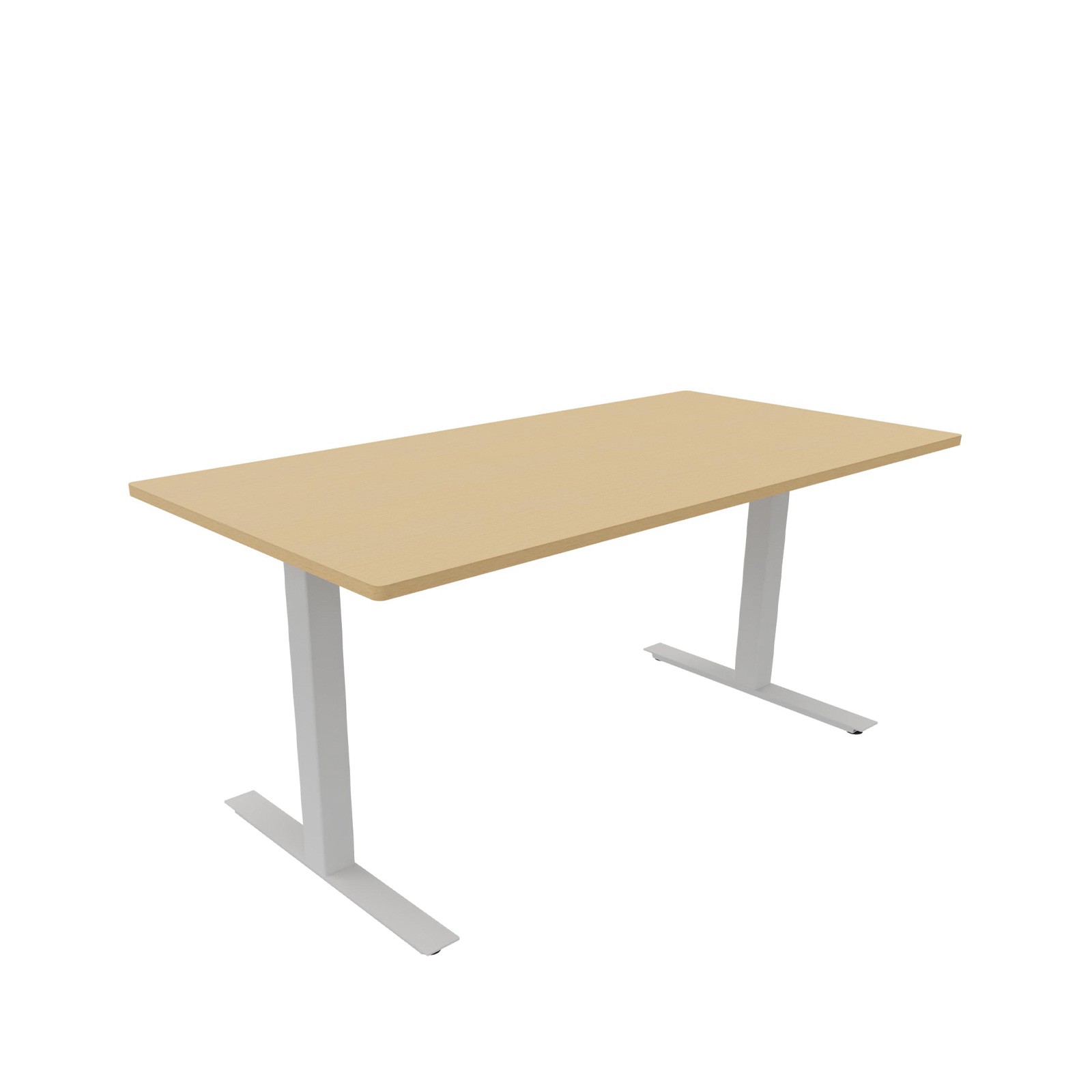 Hæve-sænkebord 80x160 cm bøg/alu