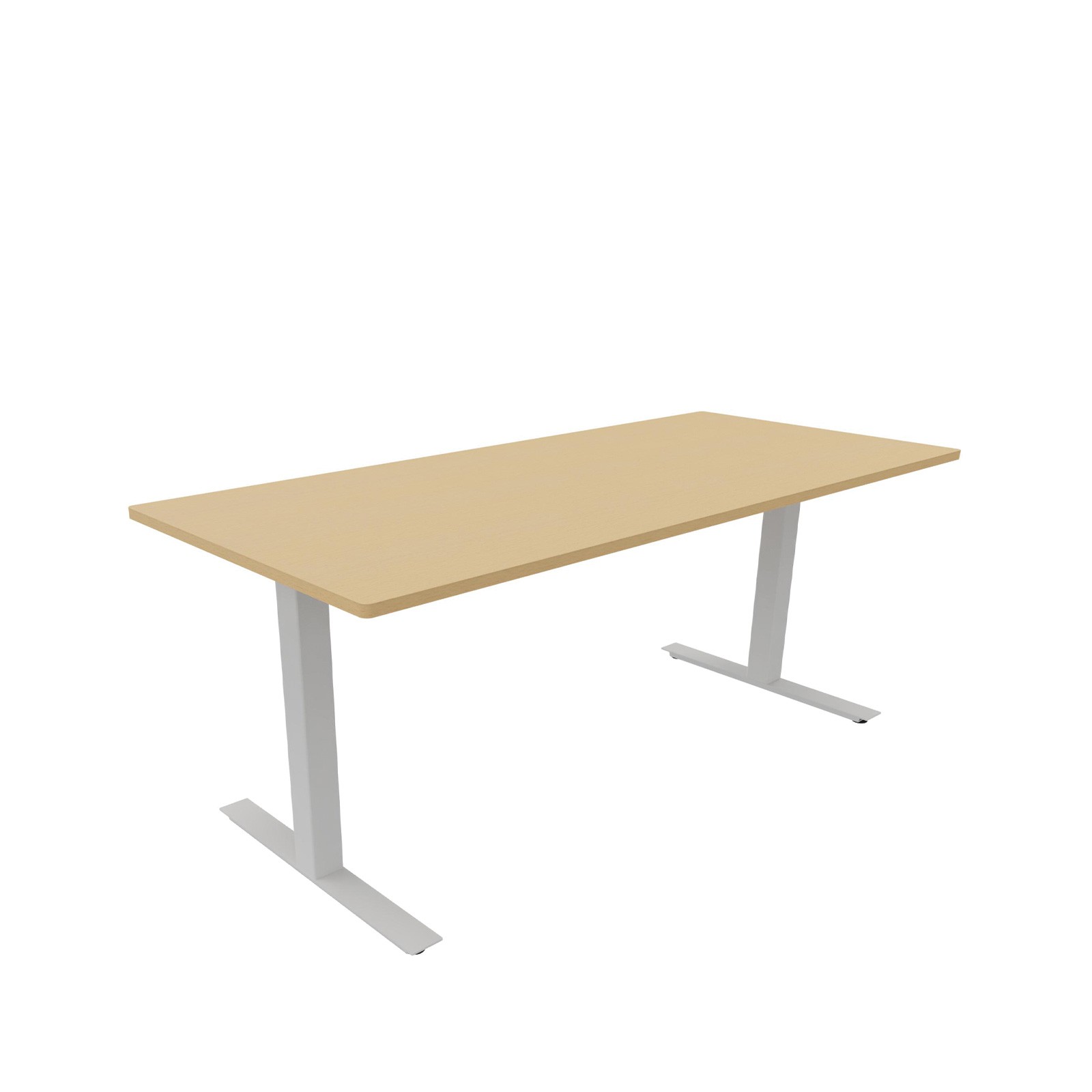 Hæve-sænkebord 80x180 cm bøg/alu