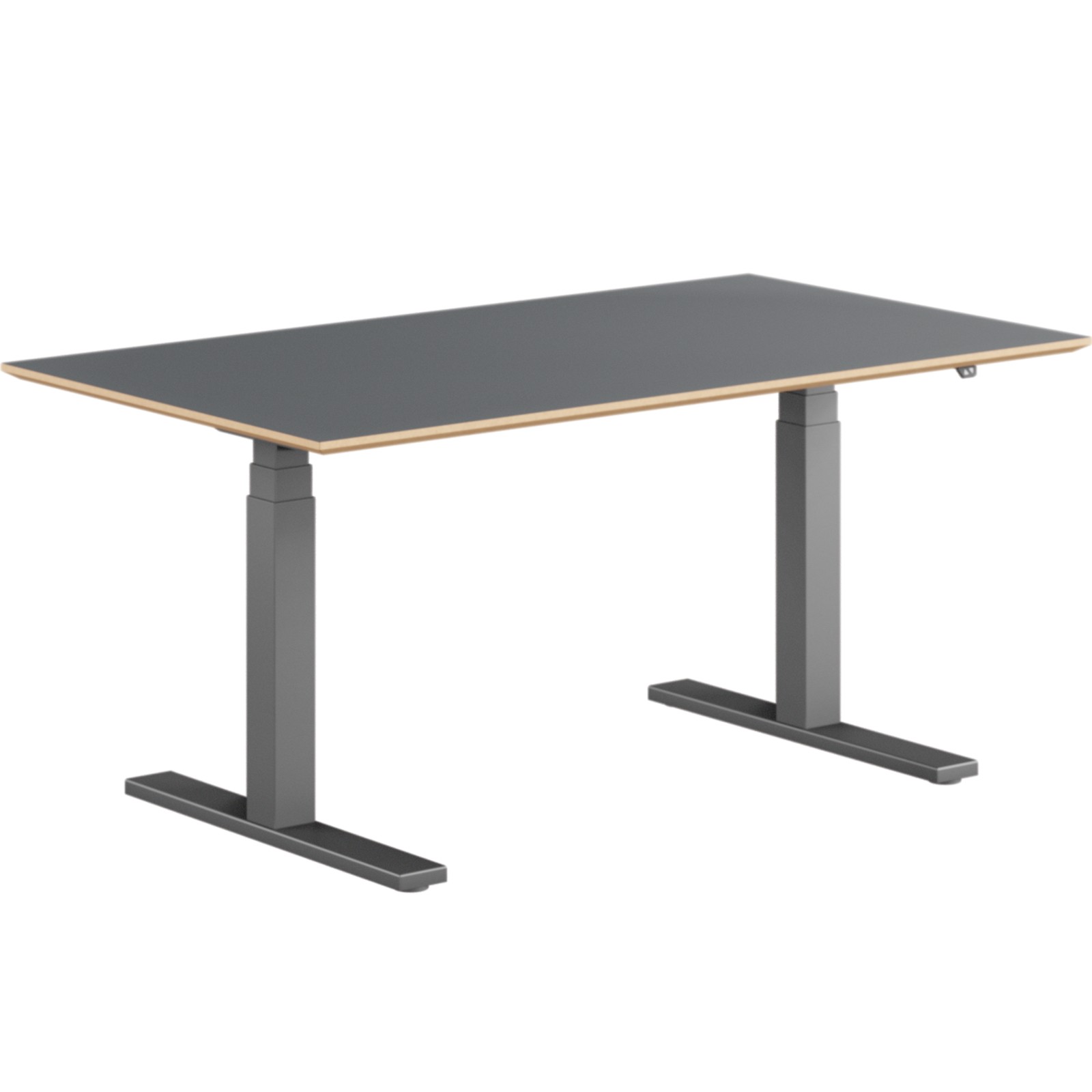 Daarbak Pro hævesænkebord 80x140cm sortgrå antracit laminat