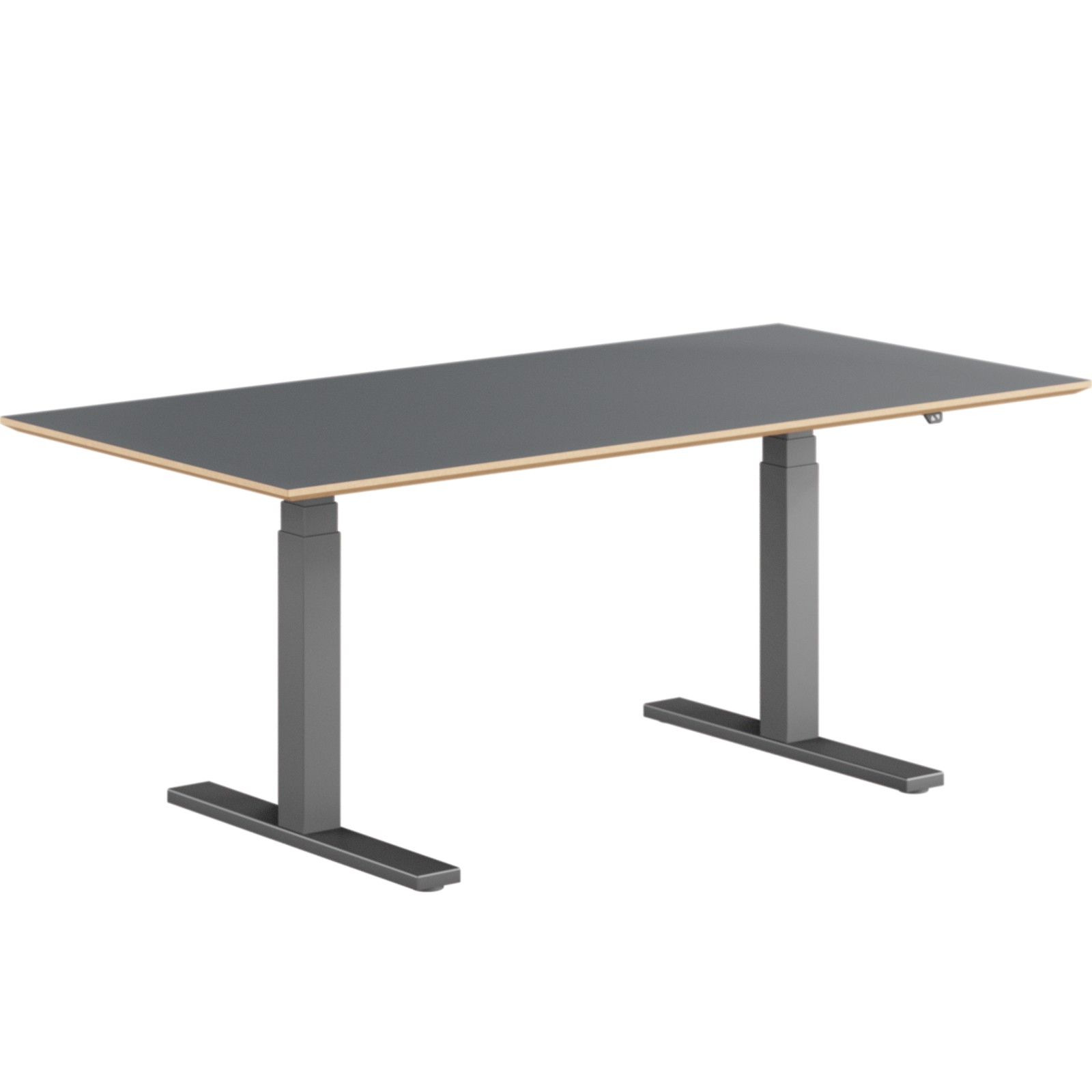 Daarbak Pro hævesænkebord 80x160cm sortgrå antracit laminat