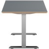 Hævesænkebord alu stel 140x80cm antracit laminat m. faset kant