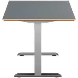 Hævesænkebord alu stel 140x80cm antracit laminat m. faset kant