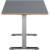 Hævesænkebord alu stel 160x80cm antracit laminat m. faset kant