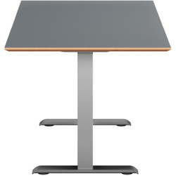 Hævesænkebord alu stel 160x80cm antracit laminat m. faset kant