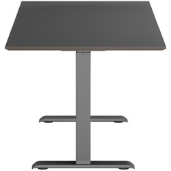 Hævesænkebord sortgrå stel 80x160cm sort linoleum