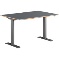 Hævesænkebord sortgrå stel 80x120cm antracit laminat
