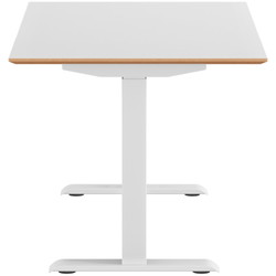 Hævesænkebord hvid stel 80x120cm hvid laminat