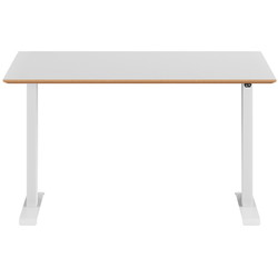 Hævesænkebord hvid stel 80x120cm hvid laminat