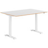 Hævesænkebord hvid stel 80x120cm hvid laminat