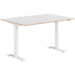 Hævesænkebord hvid stel 80x120cm hvid laminat